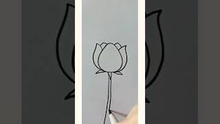 Cara mudah belajar menggambar bunga mawar