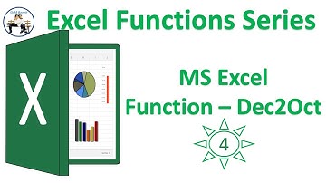 MS Excel Function - DEC2OCT number system || SVM Bench