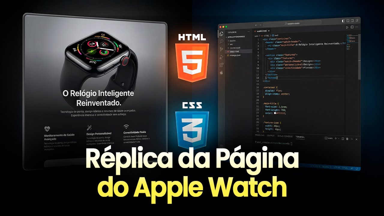 Recriando a Página do Apple Watch com HTML e CSS — Design Incrível do Zero!