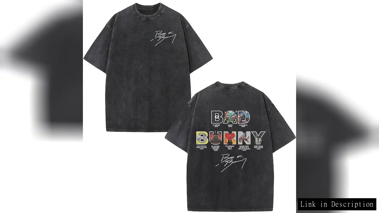 Rapper Bad Bunny Album Cover Print T-shirt Debi Tirar Mas Fotos DTMF Washed Vintage T Shirt Men Wome