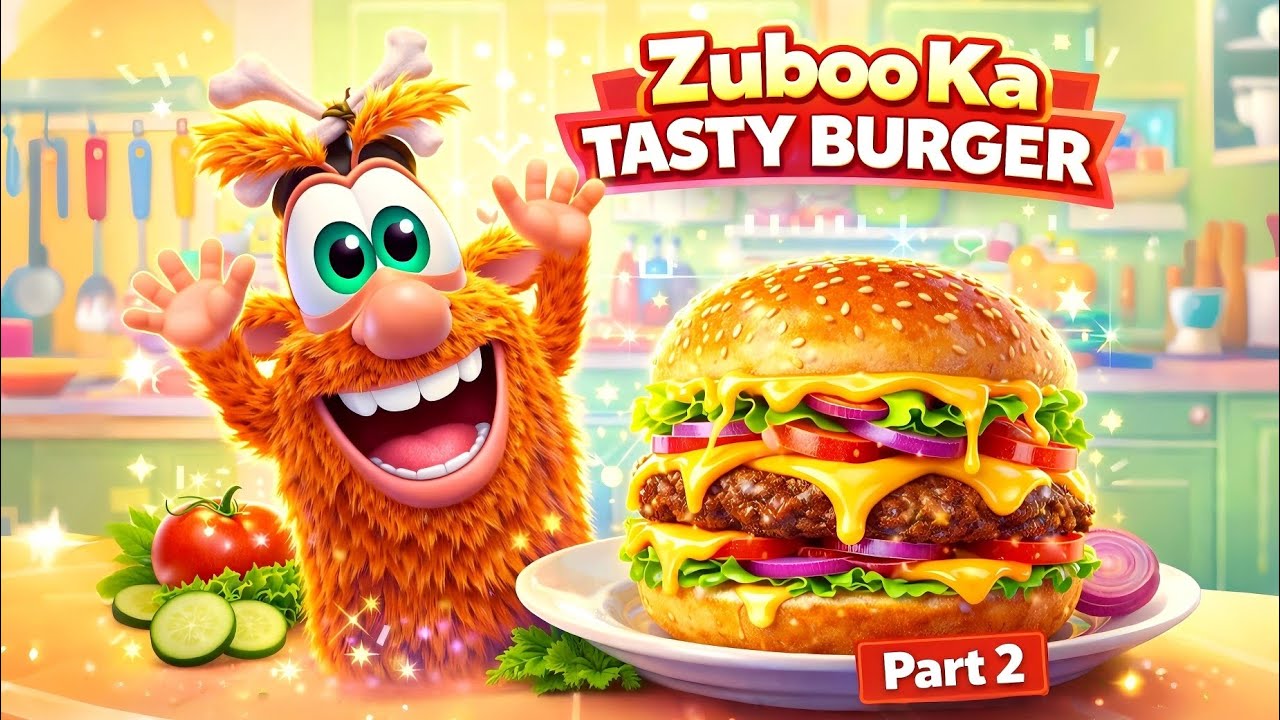 ✨Zuboo ka Tasty Burger 🍔😋 Part 2 |🌈 Zuboo ki Fun Story for Kids🎉 | Magic Toy Stories 