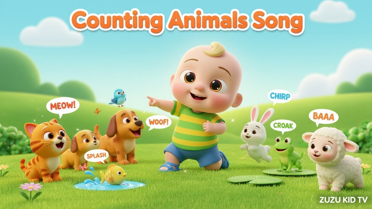Counting Animals Song | Kids Nursery Rhyme, Toddler Animal Counting Fun & Playful Learning