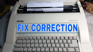 Famous Royal Scriptor Electronic Typewriter, Bad Lift Off Ribbon, Replace Correction Tape Profile