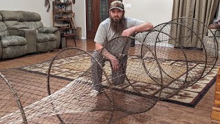 Hoop Net Throats!!! Building & Tying Fishing Nets