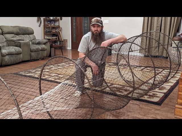 Hoop Net Throats!!! Building & Tying Fishing Nets 