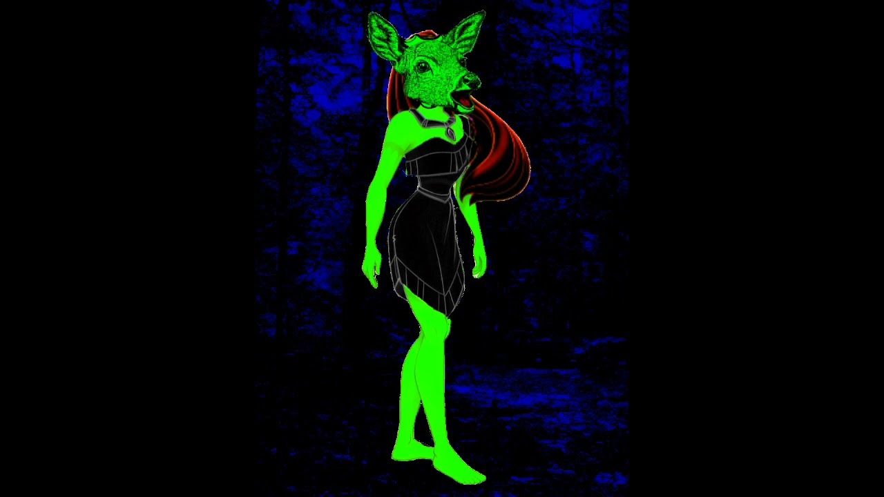 Giant green deer woman monster vs mapinguari