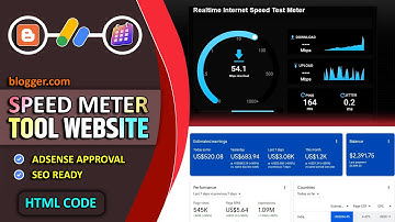 How to Make Internet Speed Test Website on blogger.com | HTML Code blogger | Get AdSense Approval