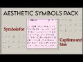 Aeຮ†he†Ꭵc symbols/emojis pack -(symbols for captions/bios) | copy &amp; paste