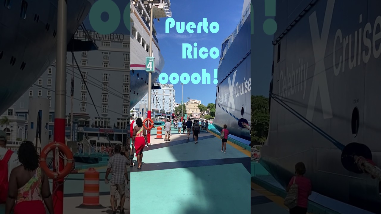 Carnival vs Celebrity: walking past 2 giants🚢 to tour San Juan #puertorico | #cruise #cruiseship