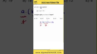#shorts DGS Matematik  Soru Çözümleri Soru 007 #dgsmatematik #dgs #dgsgeometri