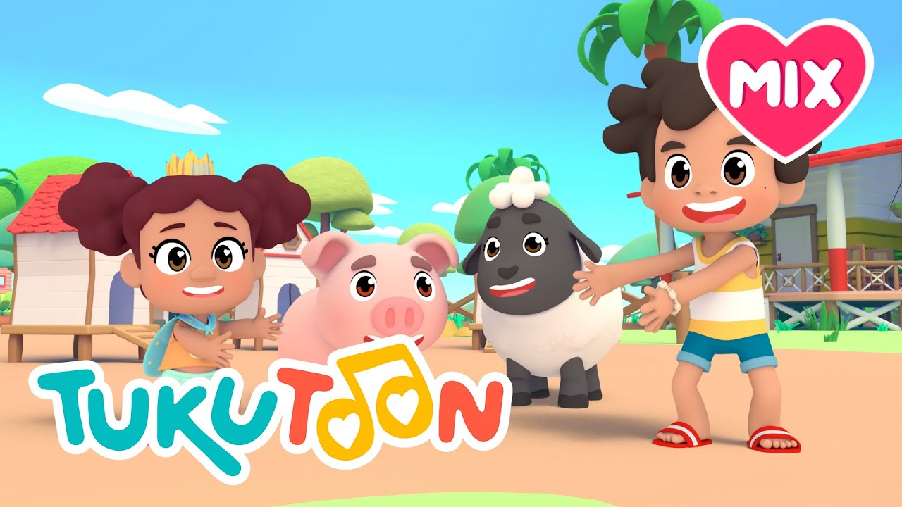 🎶🐾 Canciones de Animales para Niños | Mix Infantil Musical 🐢🐶🦩🐙🐘 | TukuToon Oficial 🌈💛
