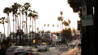 Traffic Time Lapse : Hollywood Boulevard, Los Angeles