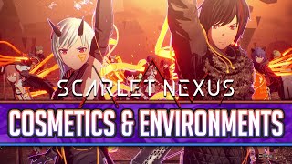 Scarlet Nexus: Environments, Costumes, & Attachments Showcase (No Commentary)