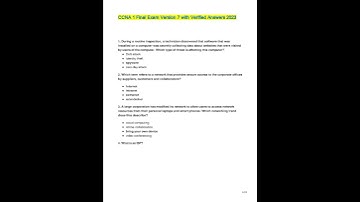 Ccna 1 Final Exam Version 7 With Verified Answers 2023 2024