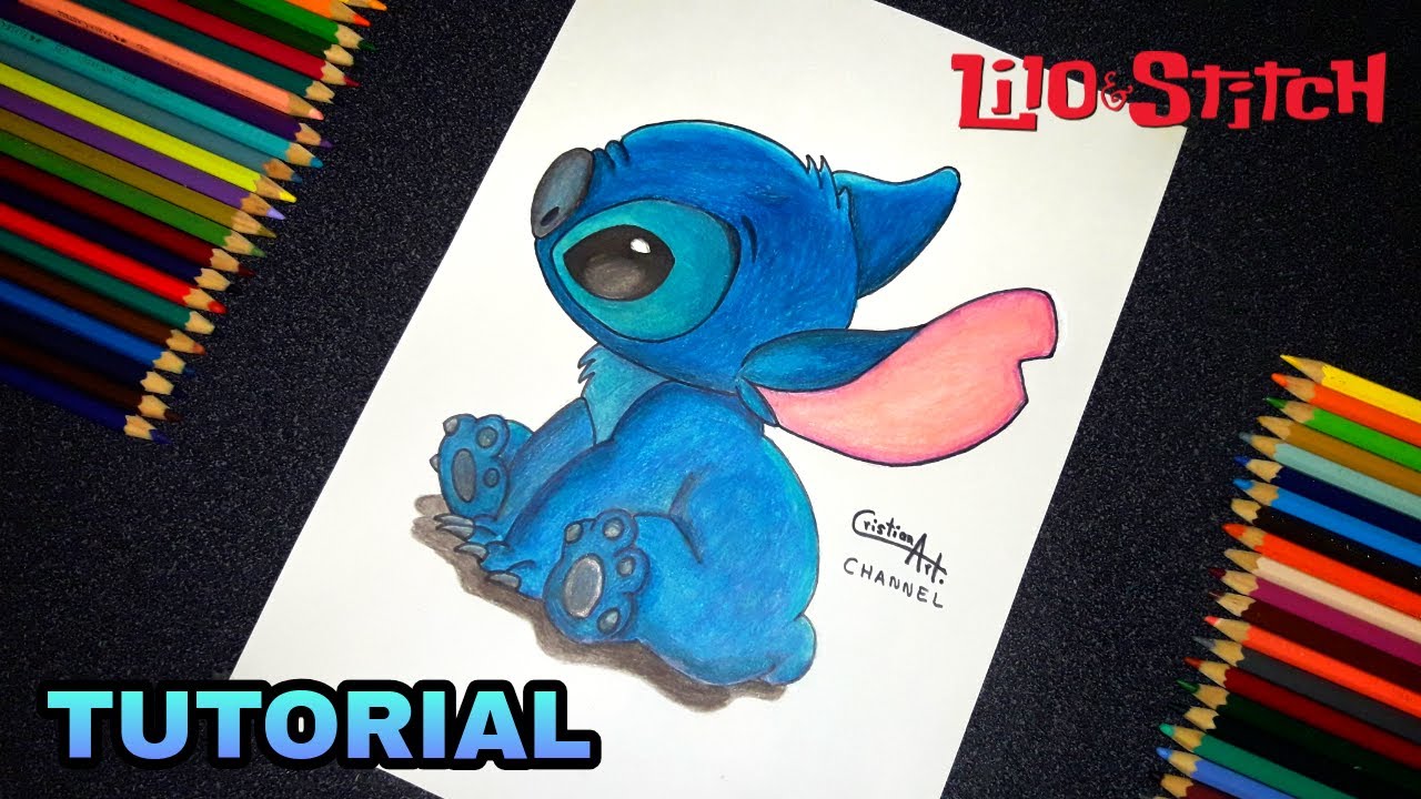 Cómo dibujar a STITCH paso a paso, fácil Y rápido