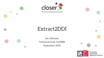 Extract2DDI - Jon Johnson, CLOSER