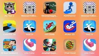 My Tom 2, Stickman Troll Escape, Stickman Neighbor, Path Painter, Color Fill 3D, Hole.io, Hill Climb screenshot 4