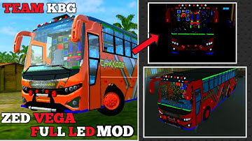 Zed Vega Mod Final Light Working Test  || New Zed Vega Mod For Bussid By Team KBG || TMK GAMING