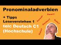 Pronominaladverbien und wie sie dir beim Leseverstehen 1 in telc Deutsch C1 helfen können