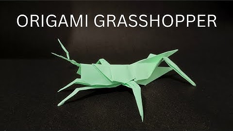 How to fold an Easy Origami Grasshopper Tutorial #paper #toy #crafts