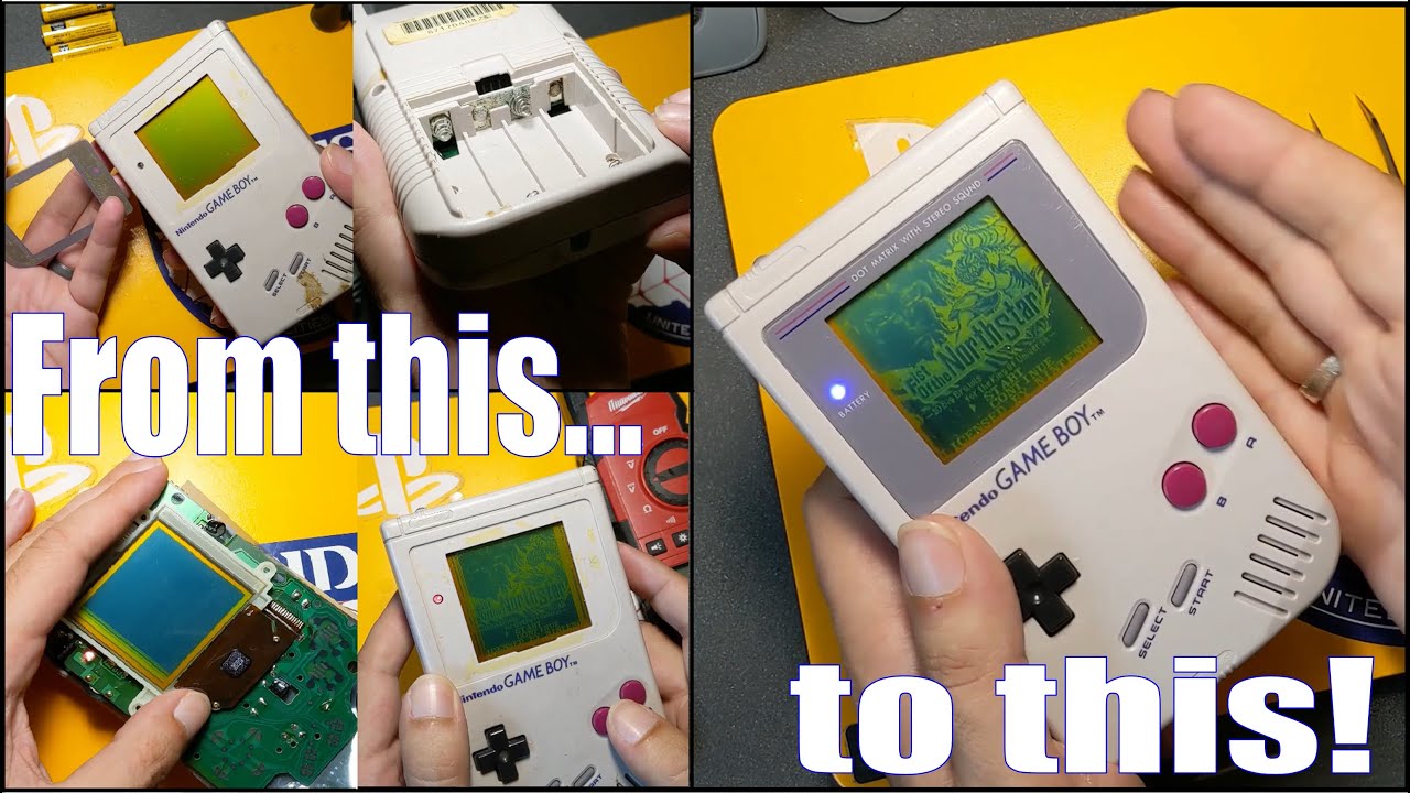 Junk Game Boy Resurrected! || No Power, Vertical Lines and Blue LED Mod for the Nintendo DMG-01