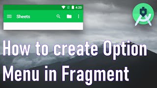 Options Menu Fragment - Android Studio - Java | Bangla