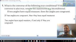 Geometry 2.3 biconditionals and definitions