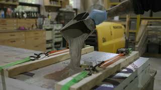 How To Make A Concrete Sink With A Stone Inlay Using Scc Gfrc. We Show How To Build The Mold Form.