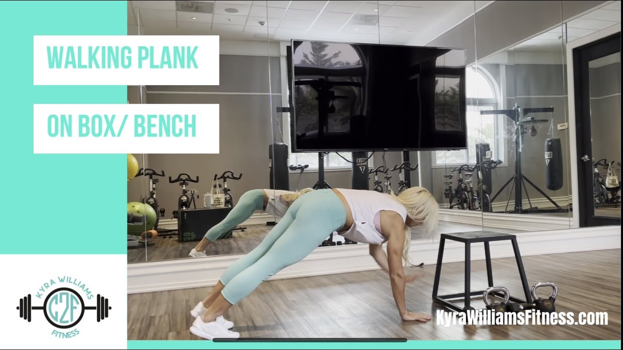 How to do Walking Planks on Bench Kyra Williams Fitness' arm day
