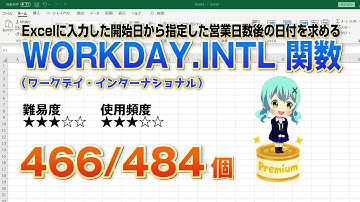Excelで指定した日付から指定した営業日数後の日付を求めるWORKDAY.INTL（ワークデイ・インターナショナル） 関数