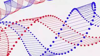 2色のらせん openFrameworks