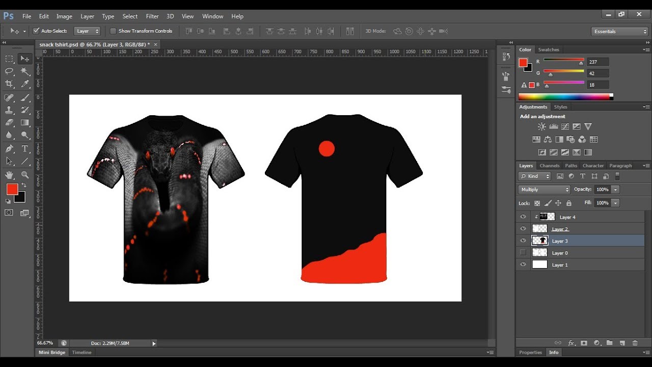 T shirt Design Photoshop CS6 - YouTube