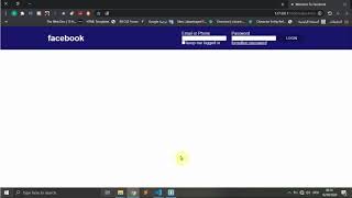 Design Facebook header using html css