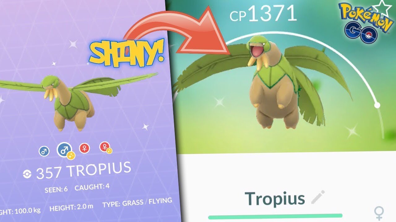 Pokemon Go Tropius Pokedex 357. Pokemon Go Regional Pokemon Go Regional