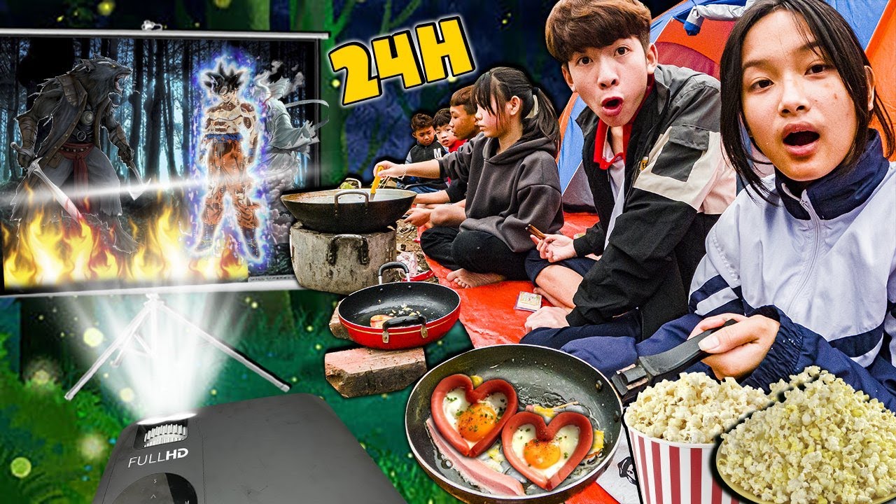 Thái Chuối | 24h Cắm Trại & Xem Phim Kinh Dị Xuyên Đêm