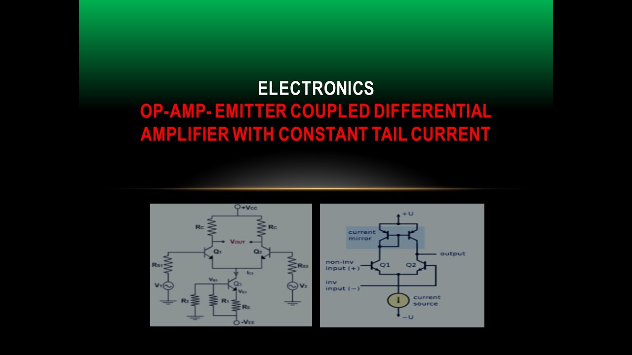 Op-amp - Differential amplifier with constant current  and op-amp parameters