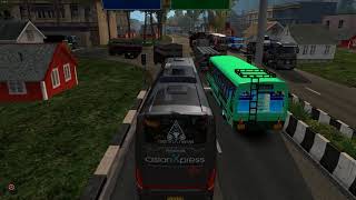 Scania Multi-Axle Bus Driving In City Traffic Asian Xpress Ets2 Game Play Hd