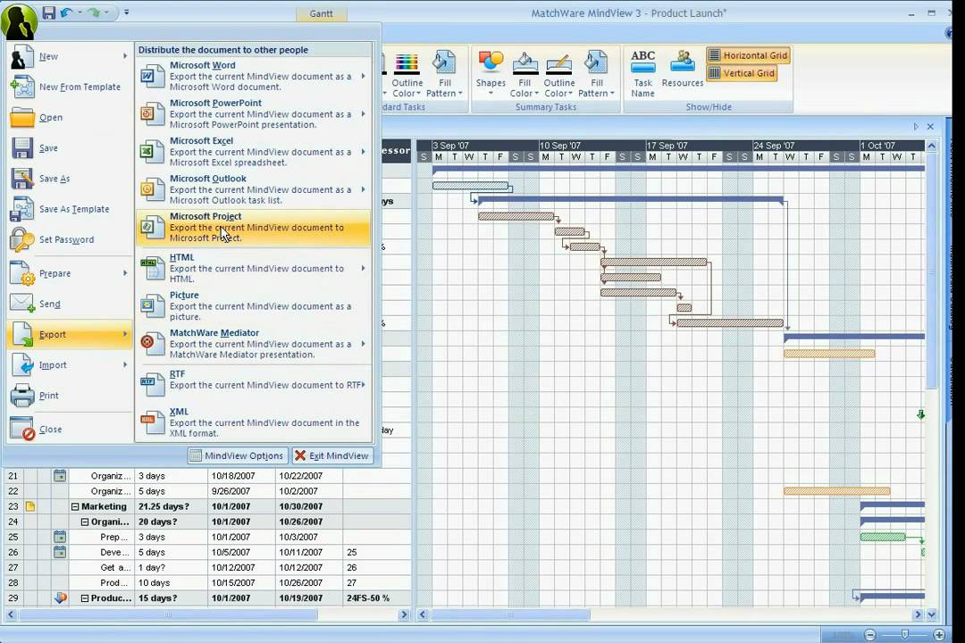 Brainstorming to Project Planning with MindView 3 Business - YouTube