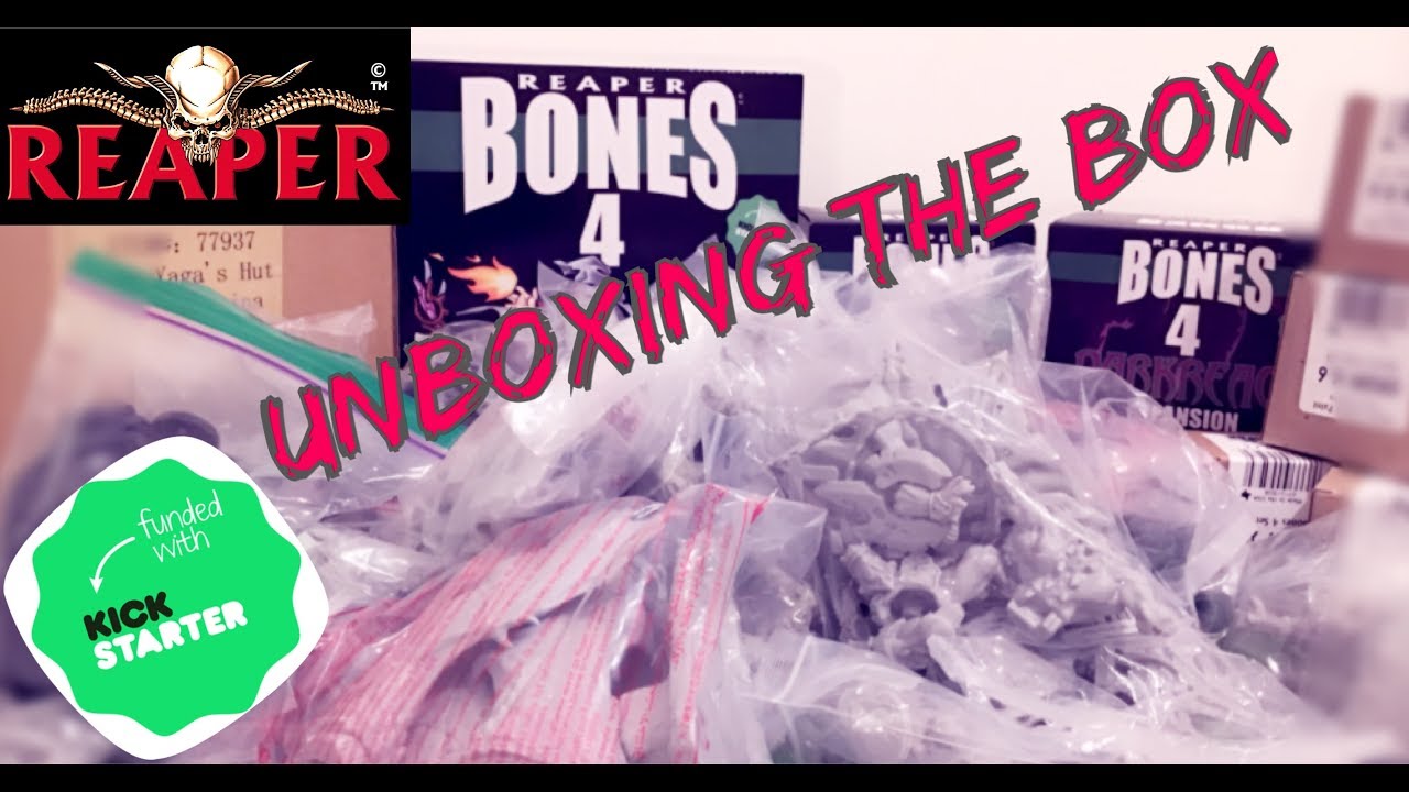 Reaper Miniatures Bones 4 Kickstarter , Unboxing The Box.