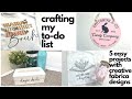 CRAFTING MY TO DO LIST | 5 EASY PROJECTS TO INSPIRE YOU TO USE YOUR CRAFT SUPPLIES