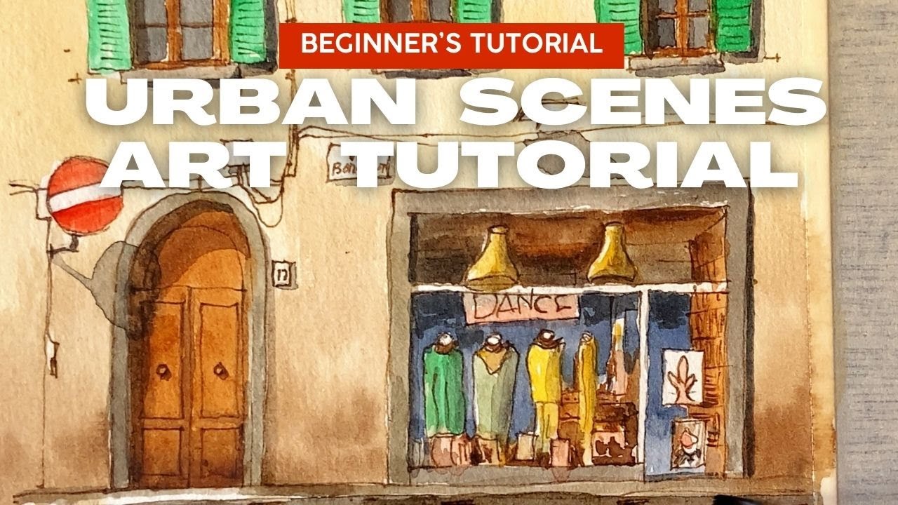 Painting Italian Architecture in Watercolor | Boutique Storefront