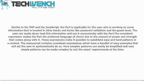 The Essence of the Learning Perl