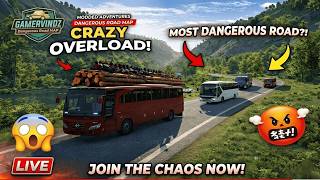 Can we Survive? 😱 Indian Bus vs. Most Dangerous Rotafactor Roads! [4K] #shortslive #shortsfeed #ets2