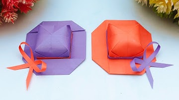 Easy Origami Hat Paper Folding Step By Step | DIY Paper Hat Tutorial