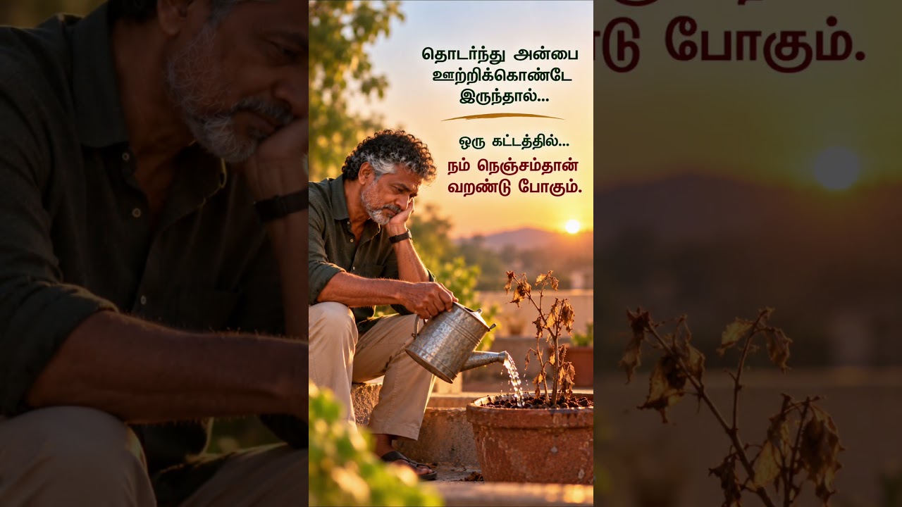விதை நல்லதாக இருந்தாலும்…
வளர ஈரம் தேவை.
அன்பும் அப்படித்தான