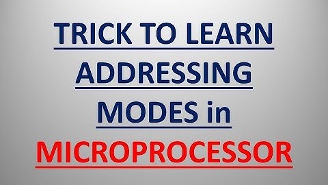 addressing modes in microprocessor 8085