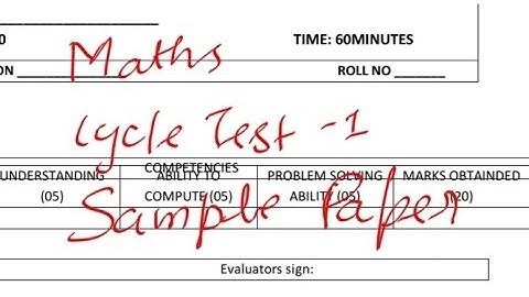 Kv class 1/ cycle test 1/maths/ 2025/sample paper #kv360 #kvs #maths #class1 #cycletest @KVS360 