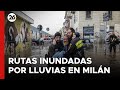 ITALIA | Rutas inundadas por las fuertes lluvias cerca de Milán