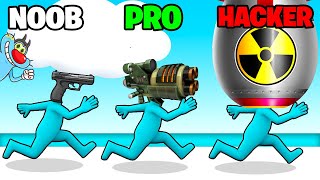 NOOB vs PRO vs HACKER | Gun Head Run | With Oggy And Jack | Rock Indian Gamer |