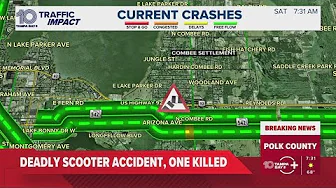Man riding electric scooter dead after being hit by car on Memorial Boulevard in Lakeland